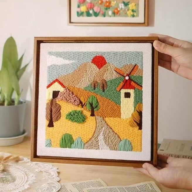 4 Seasons Landscape Punch Needle Kit