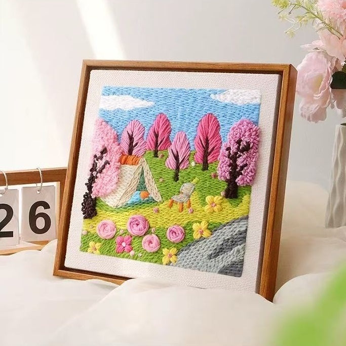 4 Seasons Landscape Punch Needle Kit
