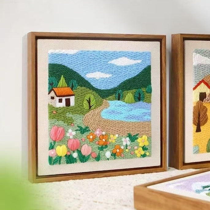 4 Seasons Landscape Punch Needle Kit