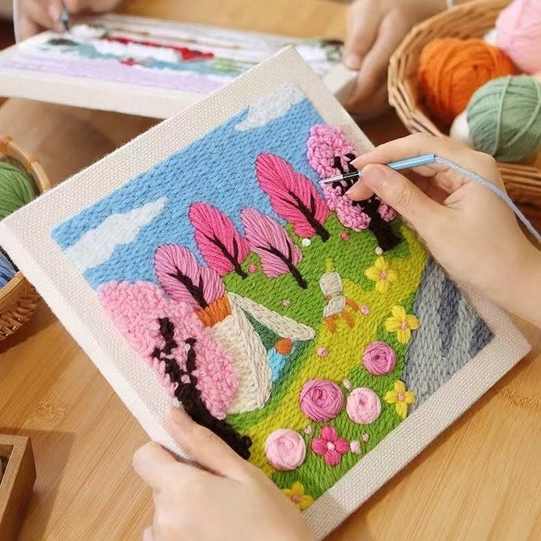 4 Seasons Landscape Punch Needle Kit