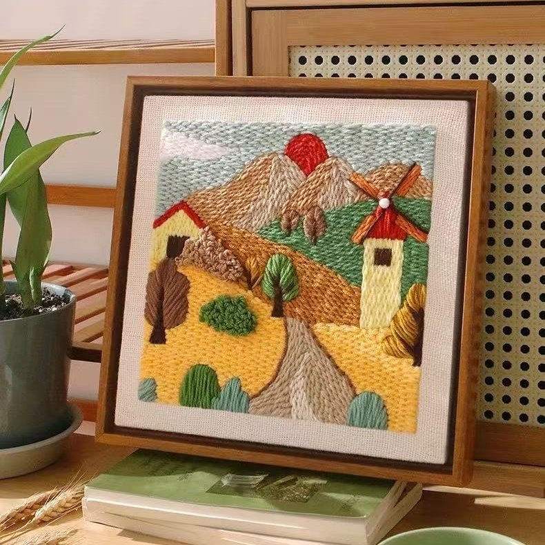 4 Seasons Landscape Punch Needle Kit