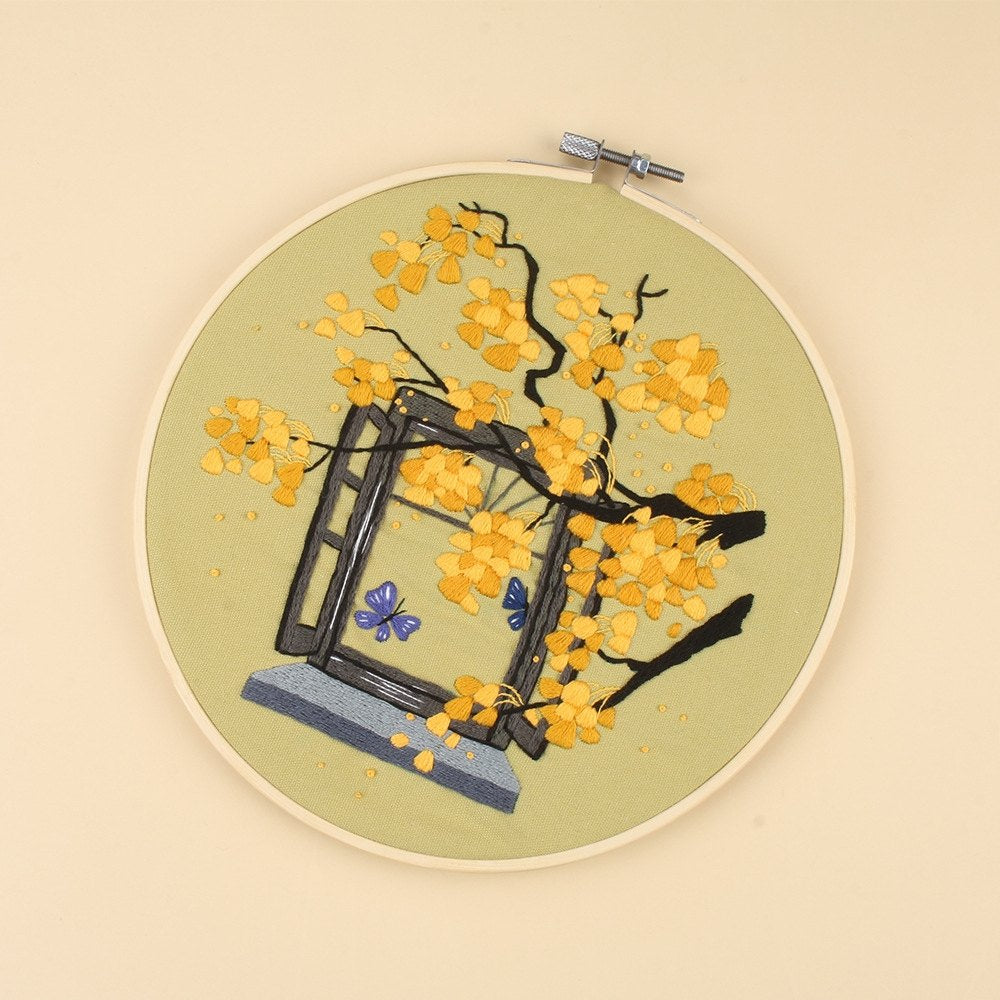 Chinese Window Floral Embroidery Kit