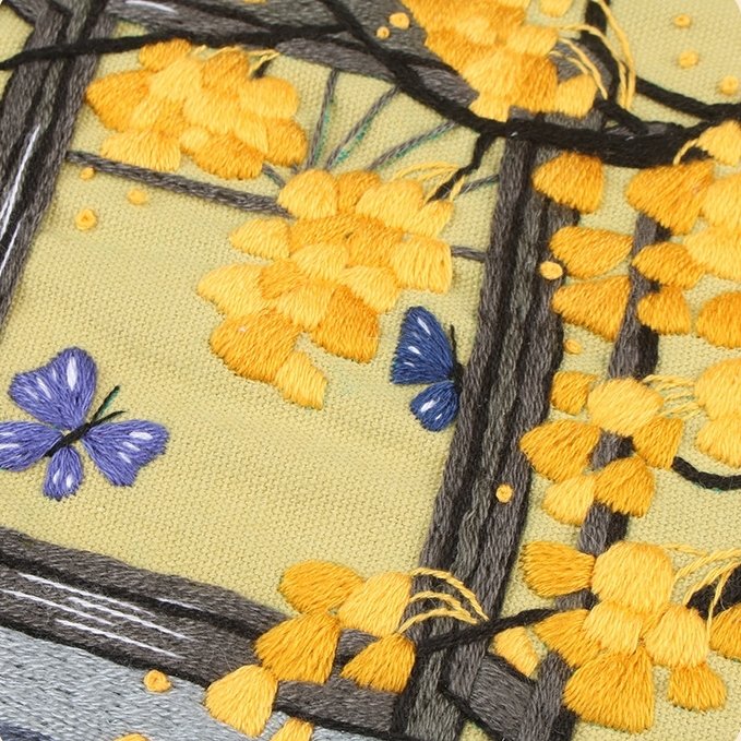 Chinese Window Floral Embroidery Kit