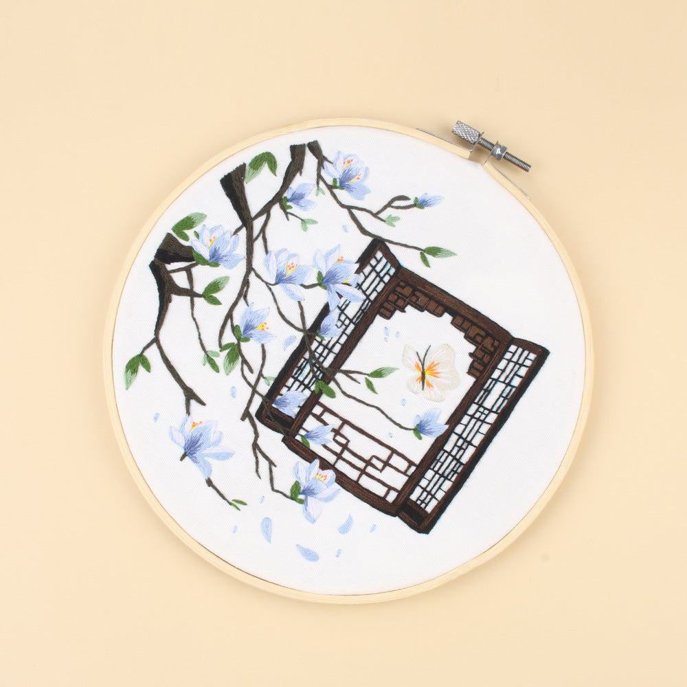 Chinese Window Floral Embroidery Kit