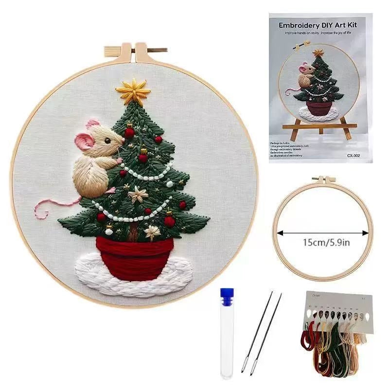 Cozy Christmas Embroidery Kit: DIY Holiday Home Decor