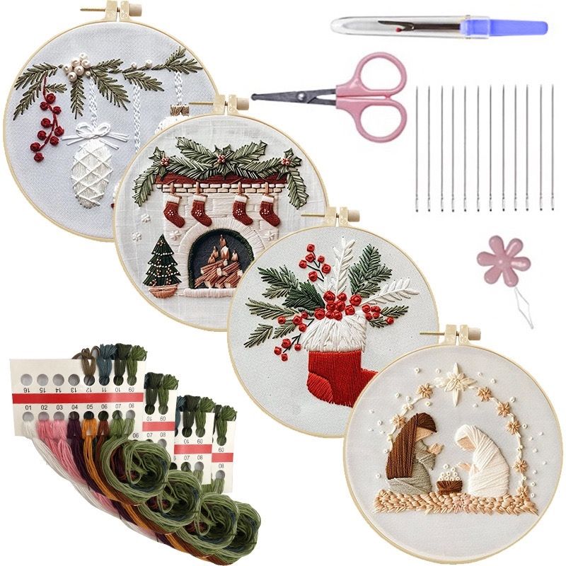 Merry Christmas DIY Embroidery Kit