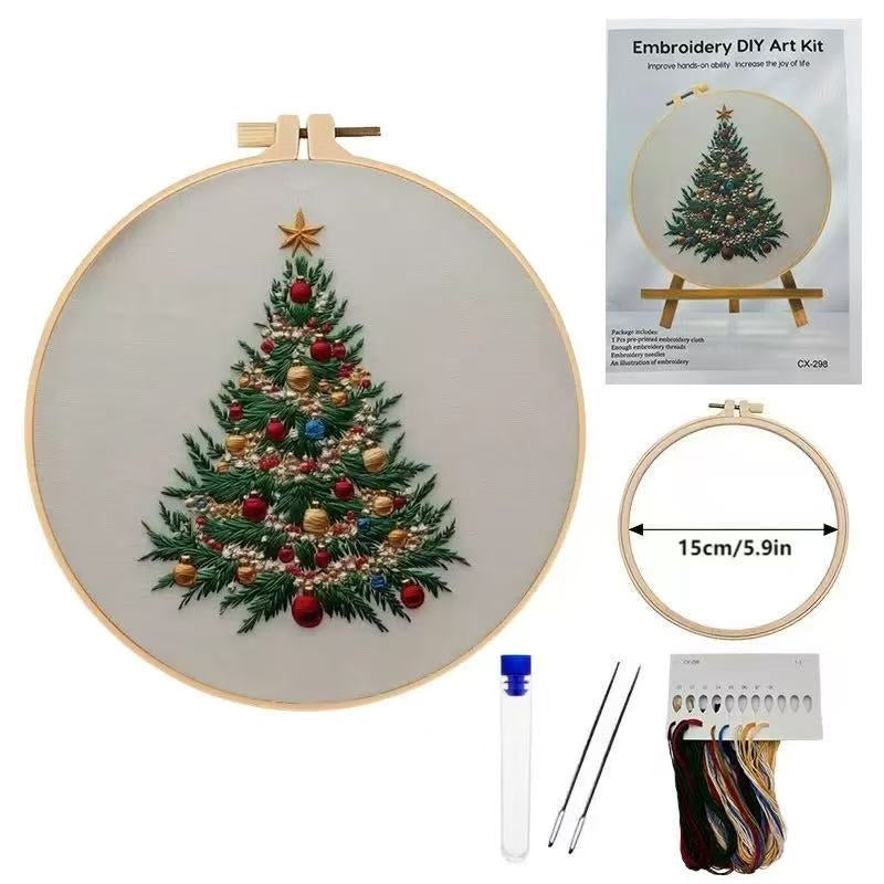 Christmas Gnome Embroidery Kit | 4-in-1 Set