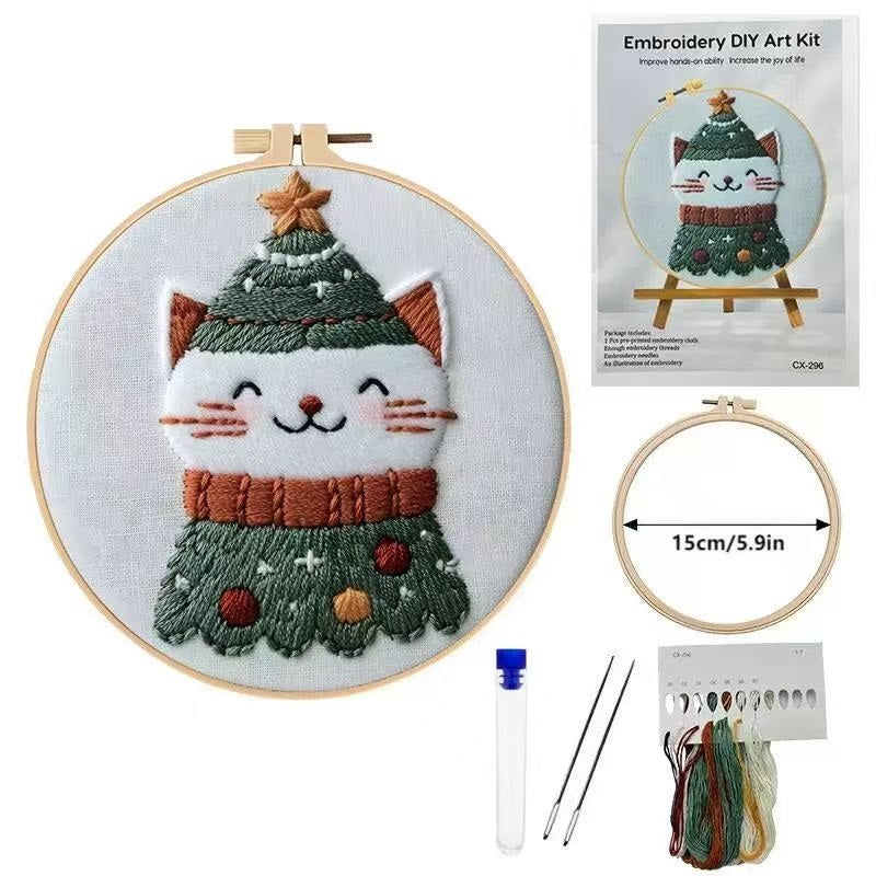 Christmas Gnome Embroidery Kit | 4-in-1 Set