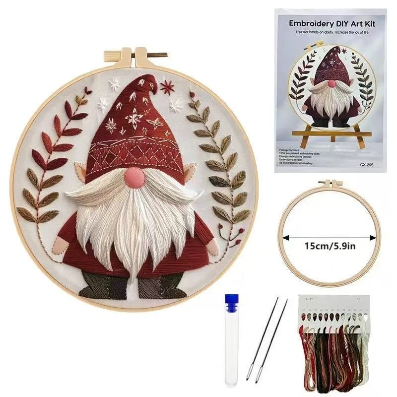 Christmas Gnome Embroidery Kit | 4-in-1 Set