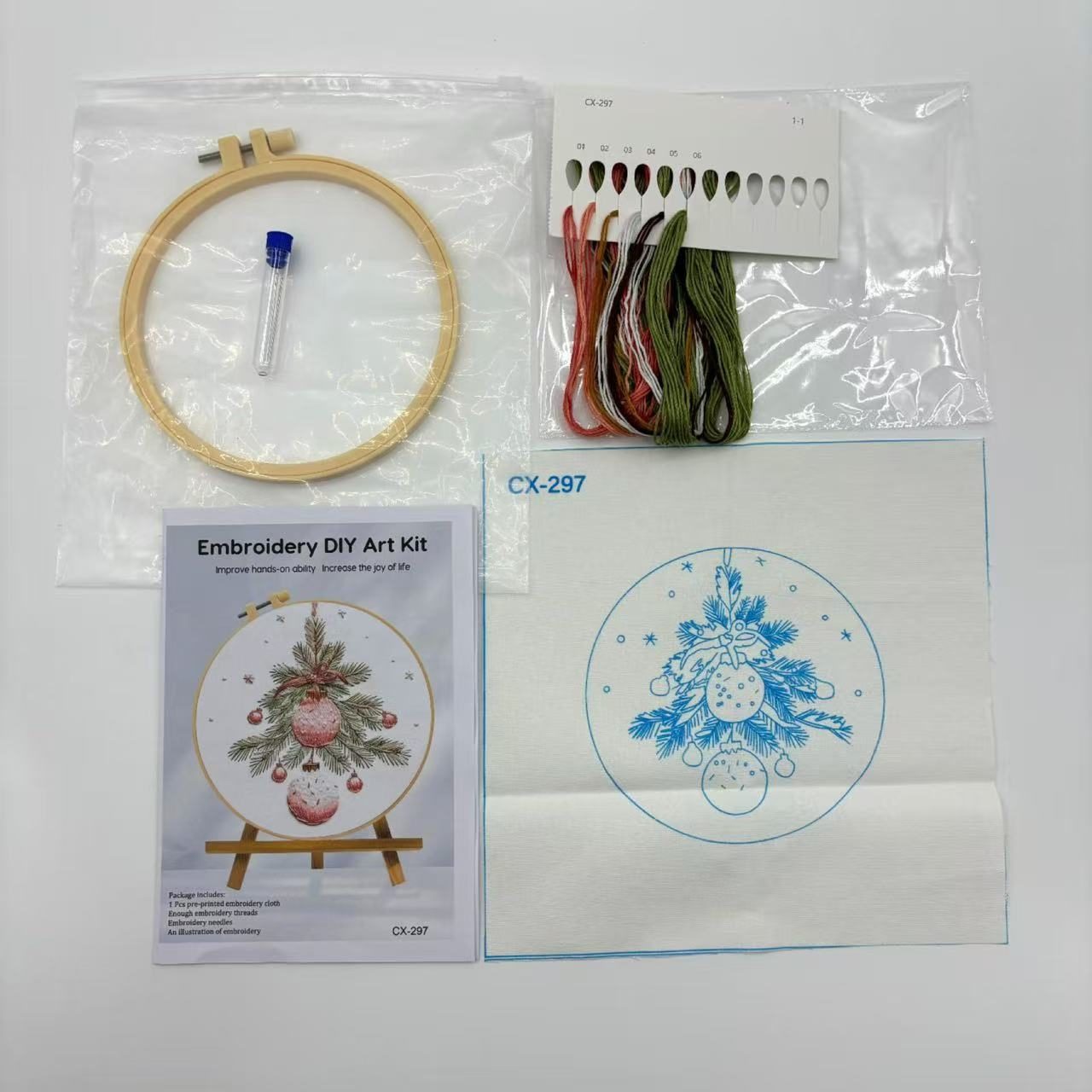 Christmas Gnome Embroidery Kit | 4-in-1 Set
