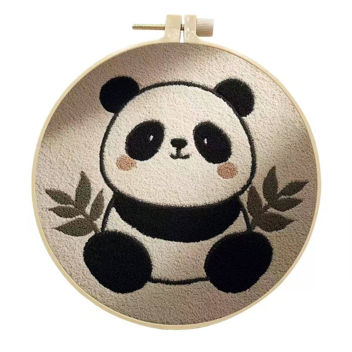 Cute Panda Punch Needle Kit