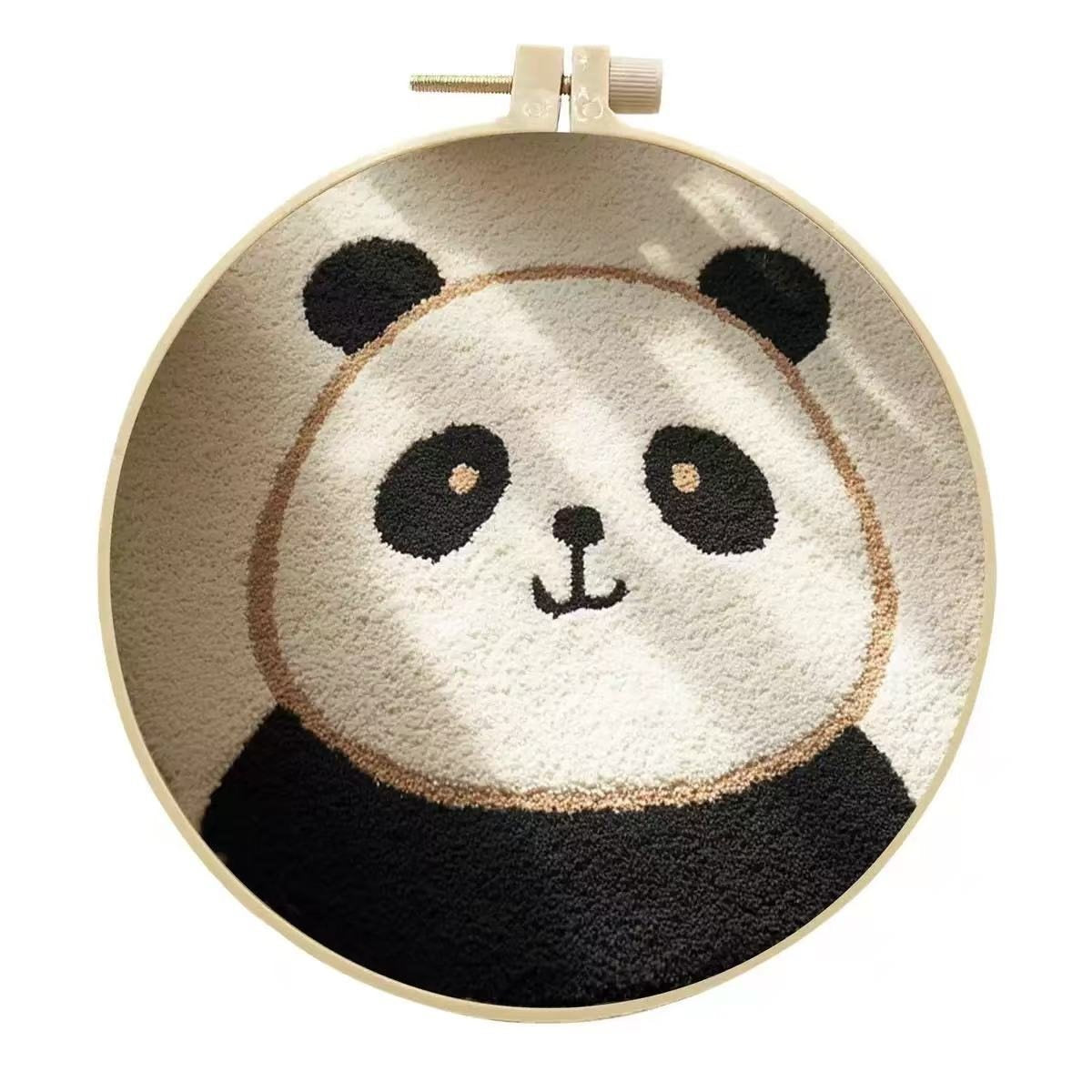 Cute Panda Punch Needle Kit