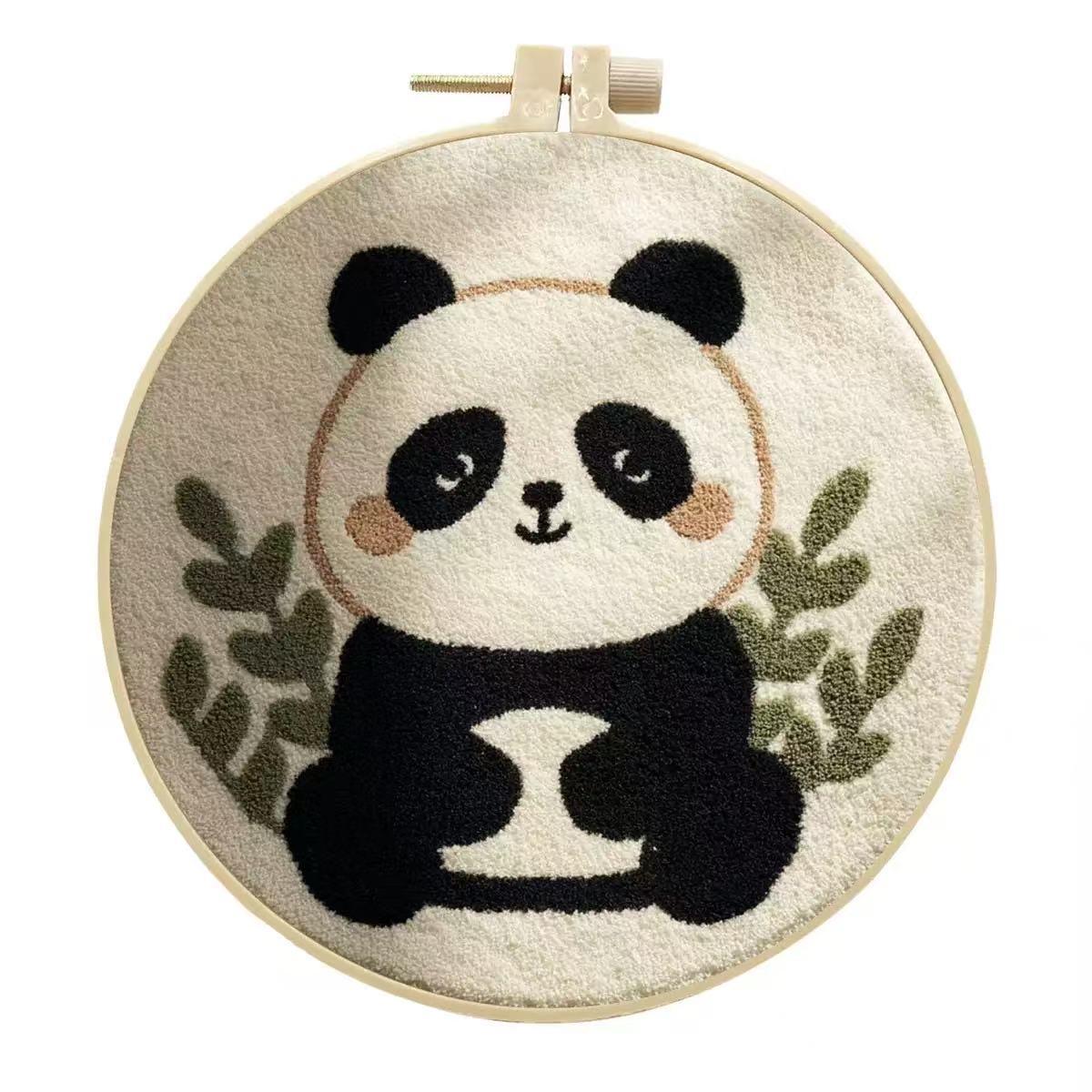 Cute Panda Punch Needle Kit
