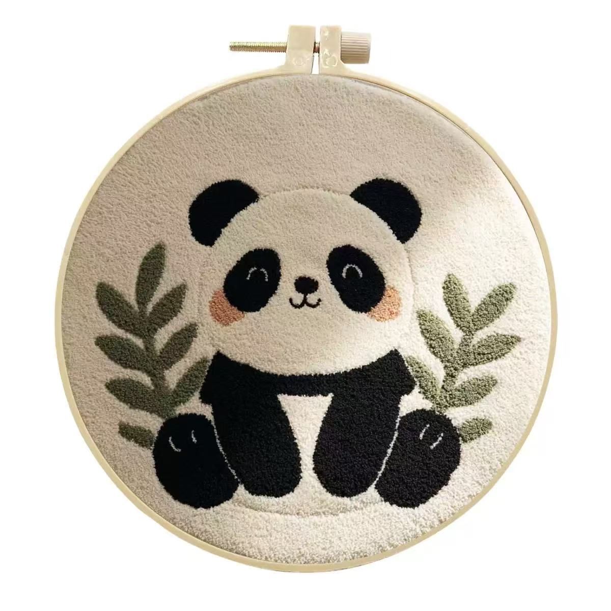 Cute Panda Punch Needle Kit