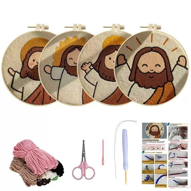 Happy Jesus Punch Needle Kit
