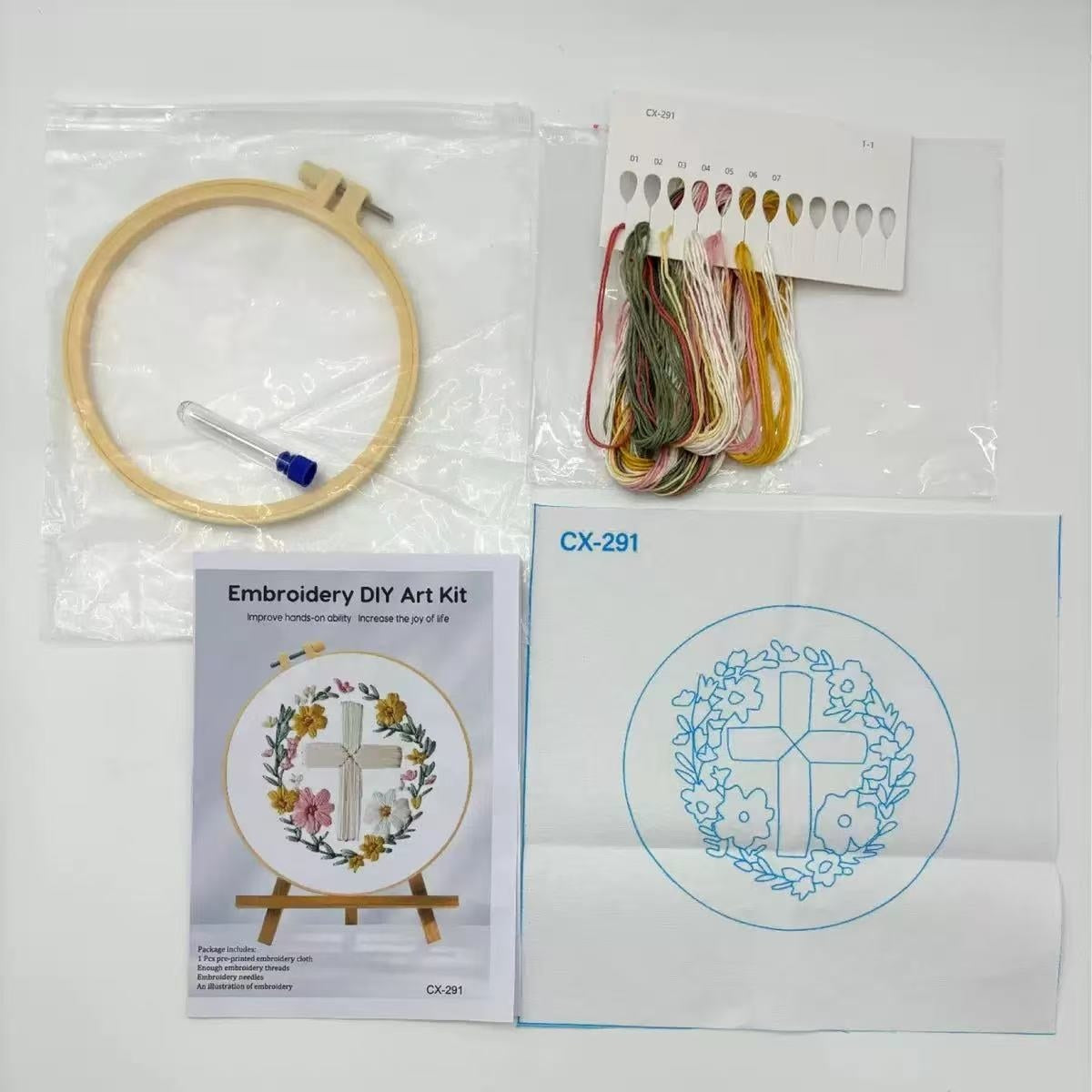 Nativity Scene Embroidery Kit: DIY Christian Christmas Craft