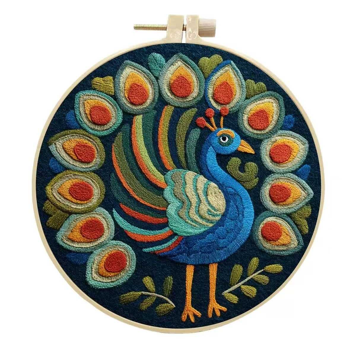 Peacock Punch Needle Kit