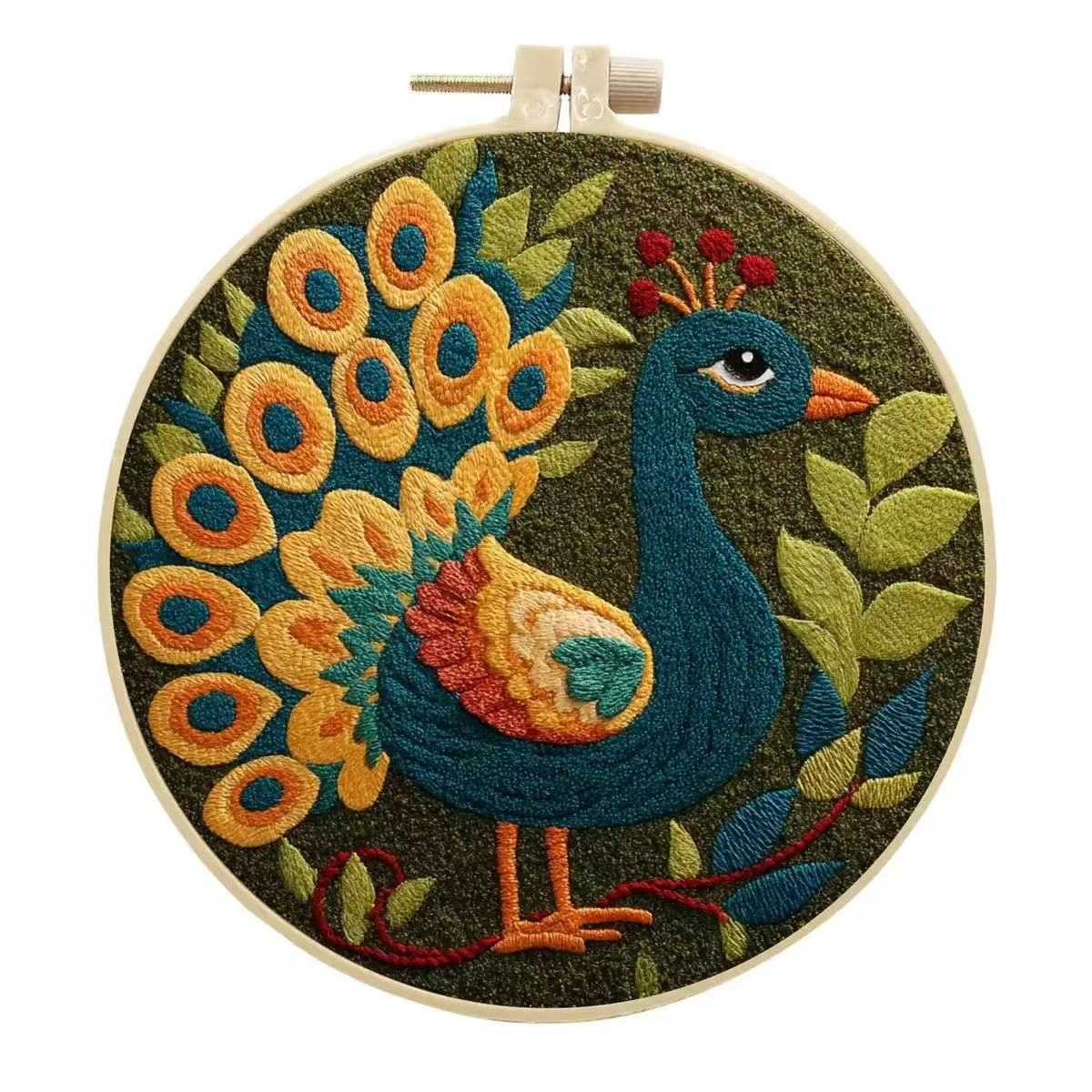 Peacock Punch Needle Kit