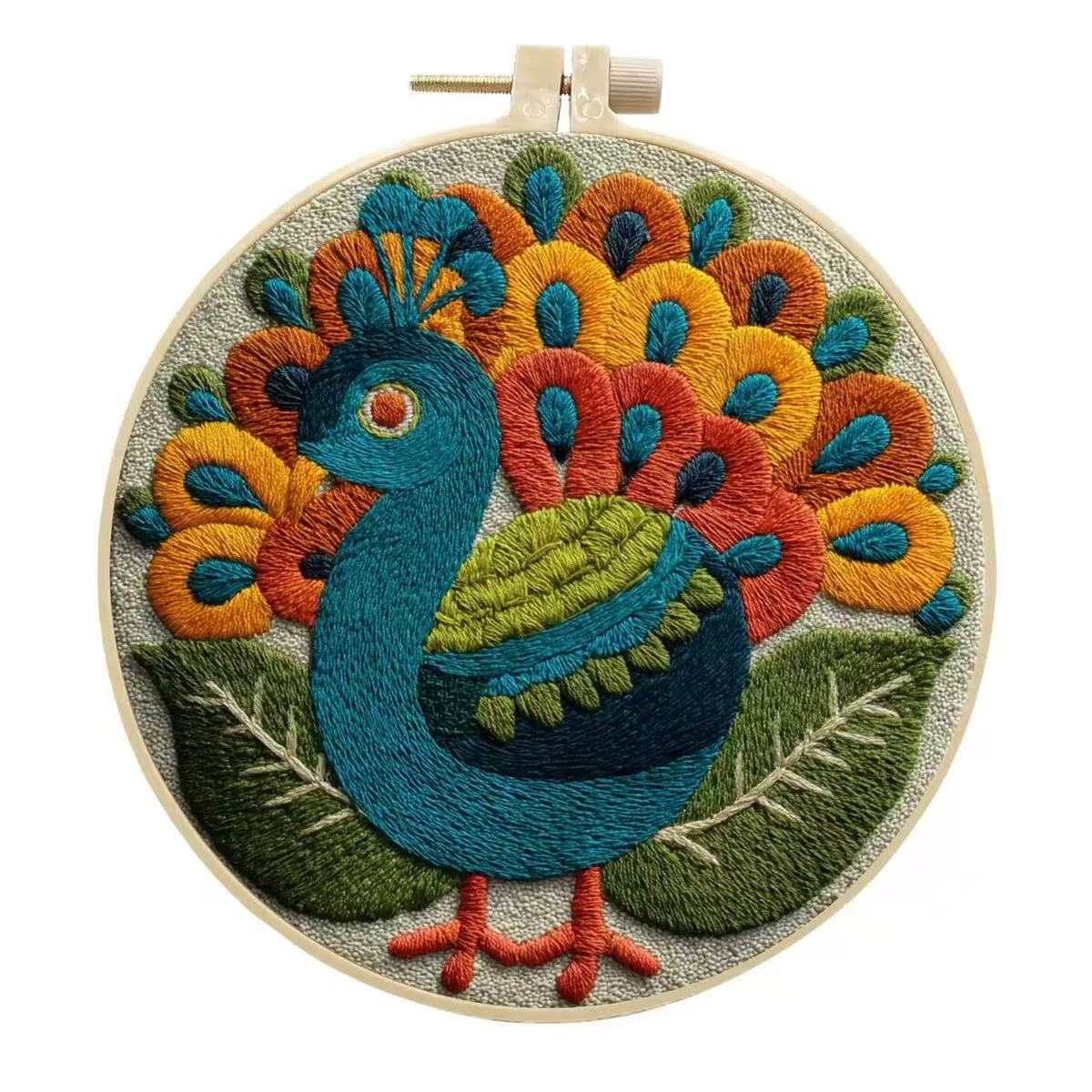 Peacock Punch Needle Kit