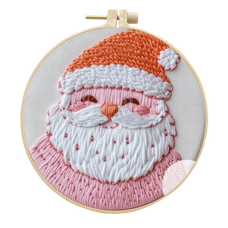 Pink Holiday Embroidery Kit