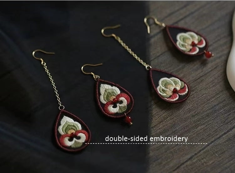 Floral Earrings Mini Hand Embroidery Kit