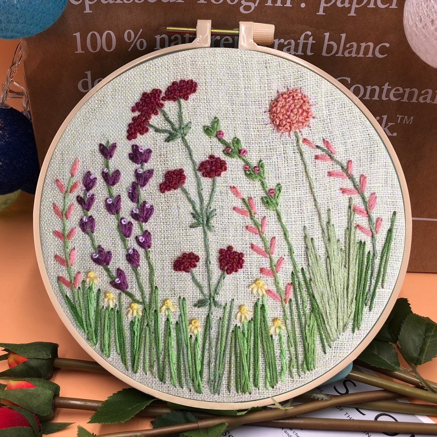 Flower Beginner Hand Embroidery Kit