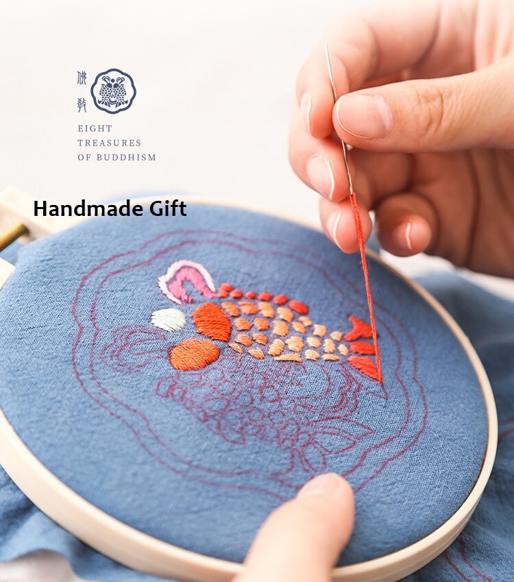 Eight Treasures of Buddhism Amulet |Embroidery Kit