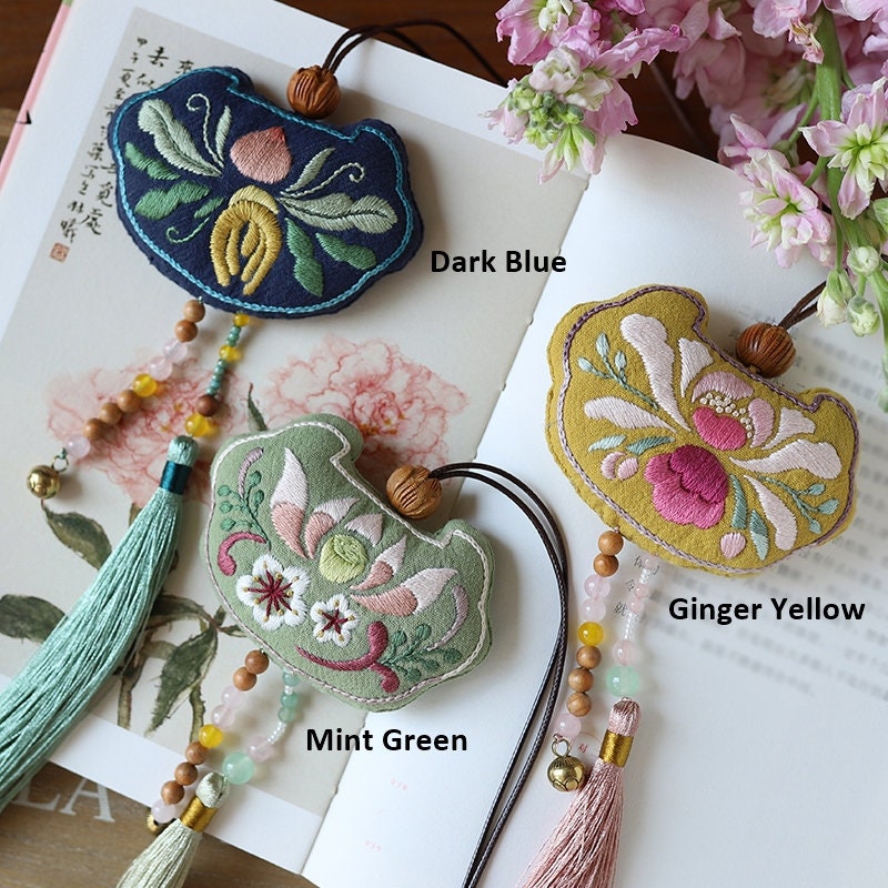 Lotus Amulet Fortune Charm | Beginner DIY Embroidery Kit