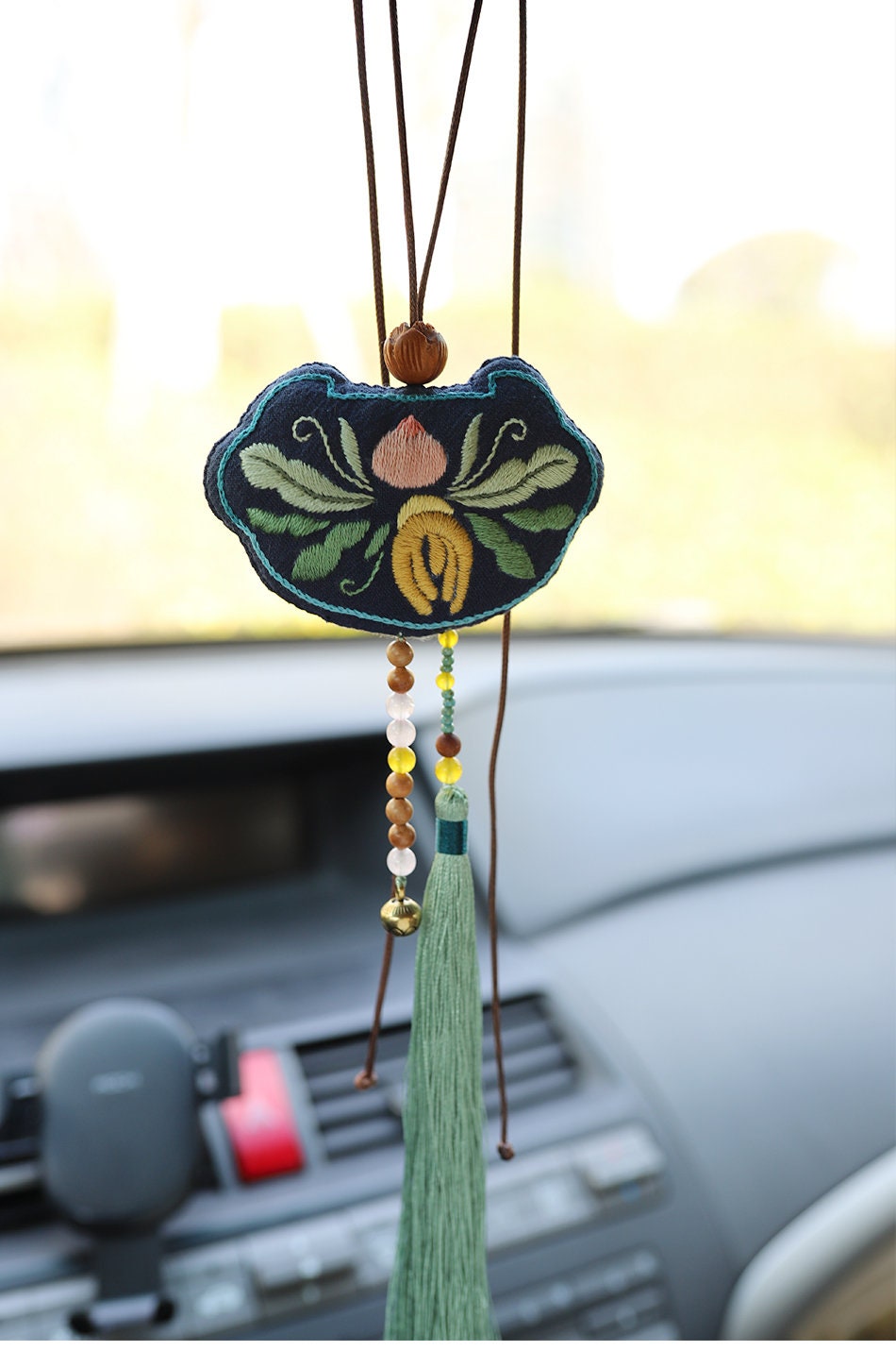 Lotus Amulet Fortune Charm | Beginner DIY Embroidery Kit