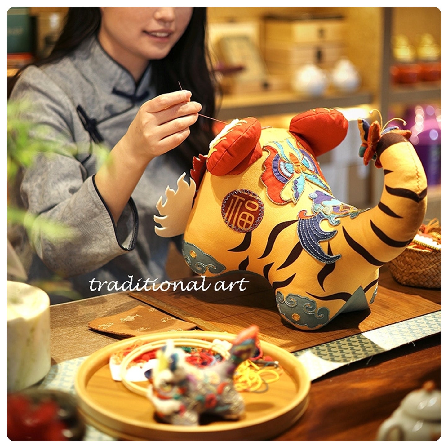 Super Fortune Tiger, DIY Embroidery Kit