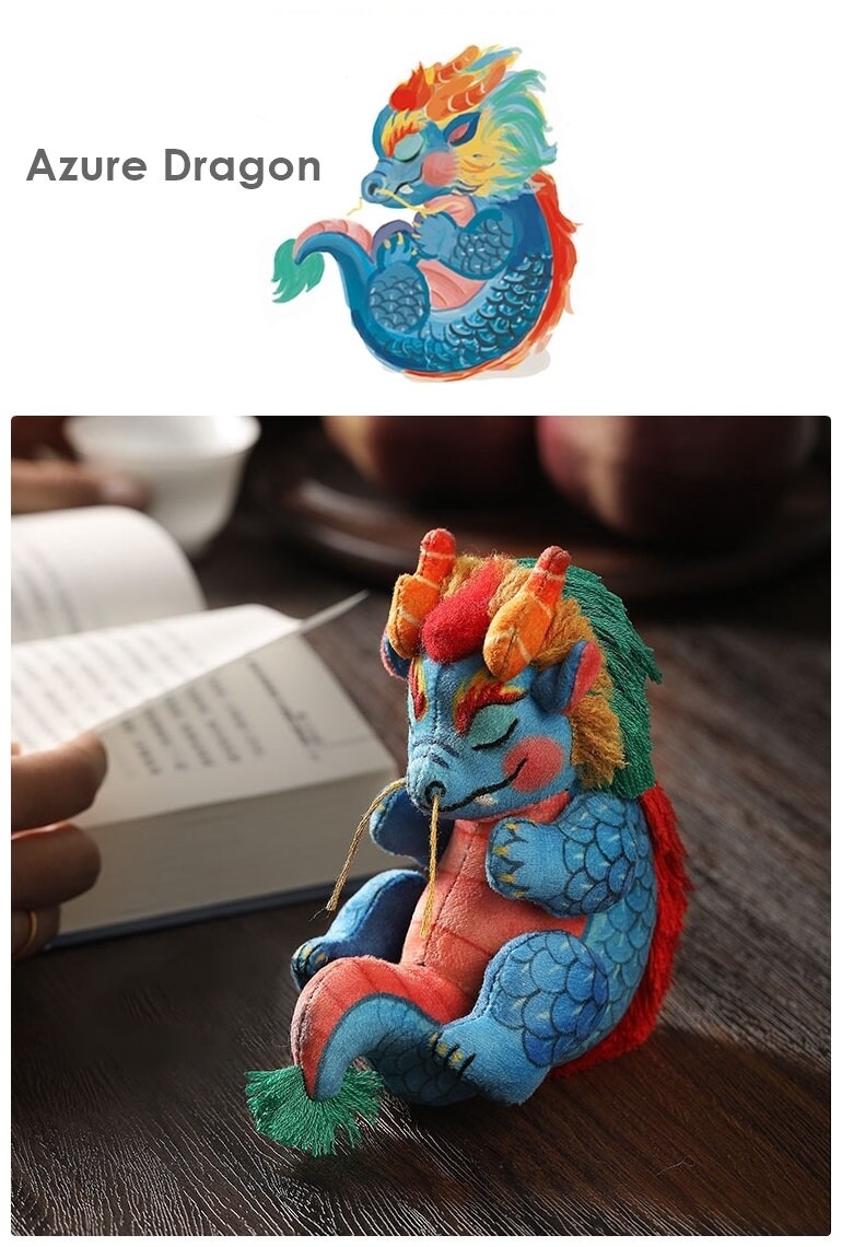 Dragon, Vermilion Bird, Tiger, Turtle Doll | DIY Embroidery Kit