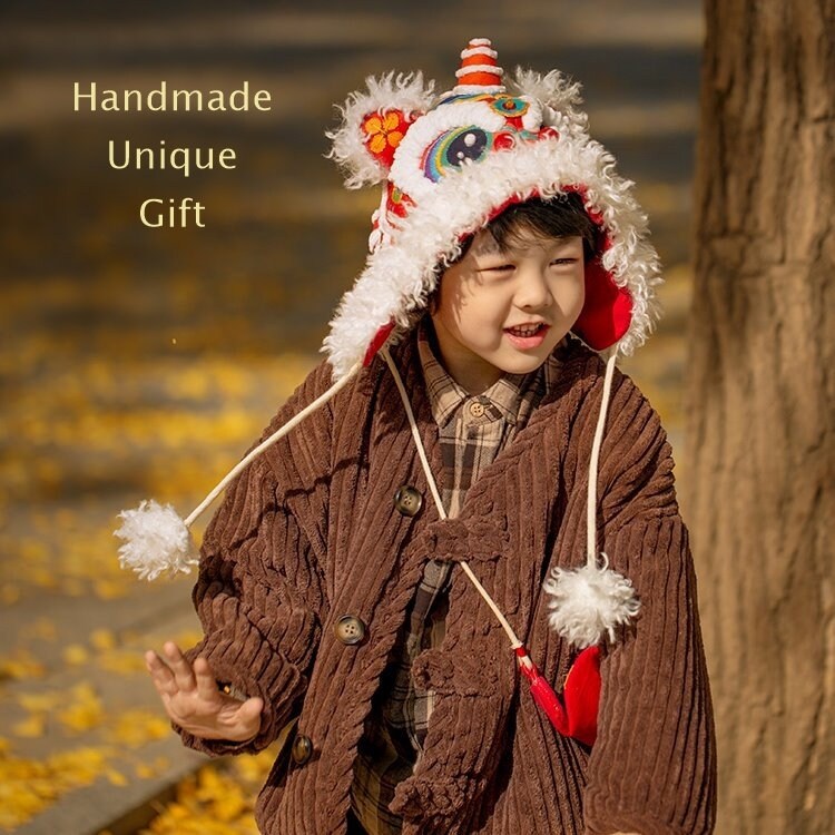 Dragon Hat, Dancing Lion Hat, DIY Embroidery Kit