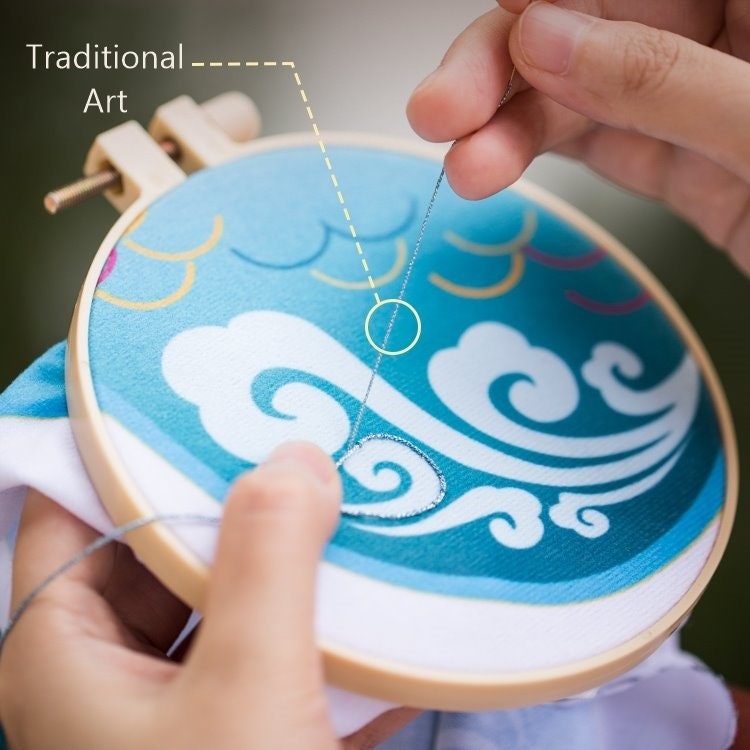 Super Azure Dragon - DIY Embroidery Kit