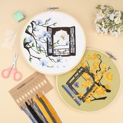 Chinese Window Floral Embroidery Kit