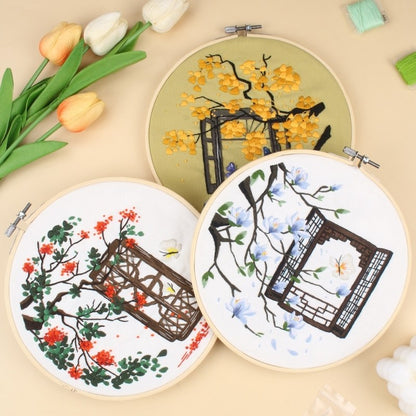 Chinese Window Floral Embroidery Kit