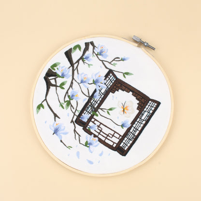 Chinese Window Floral Embroidery Kit