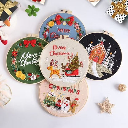 Christmas DIY hand embroidery kit bundle