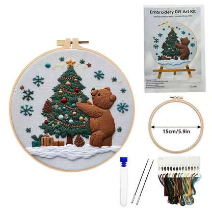 Cozy Christmas Embroidery Kit: DIY Holiday Home Decor