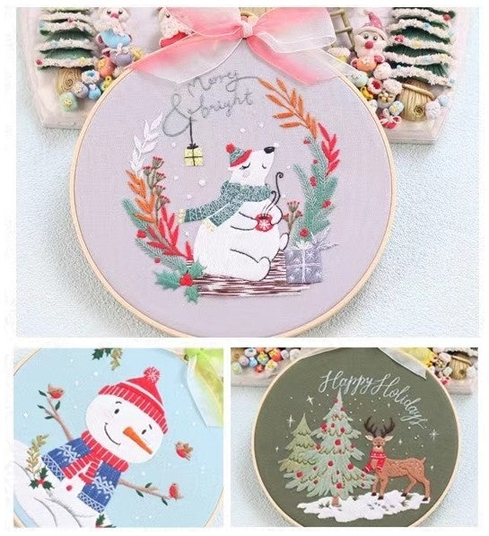 Christmas Glass Ball Hand Embroidery Kit