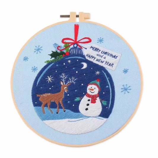 Christmas Glass Ball Hand Embroidery Kit