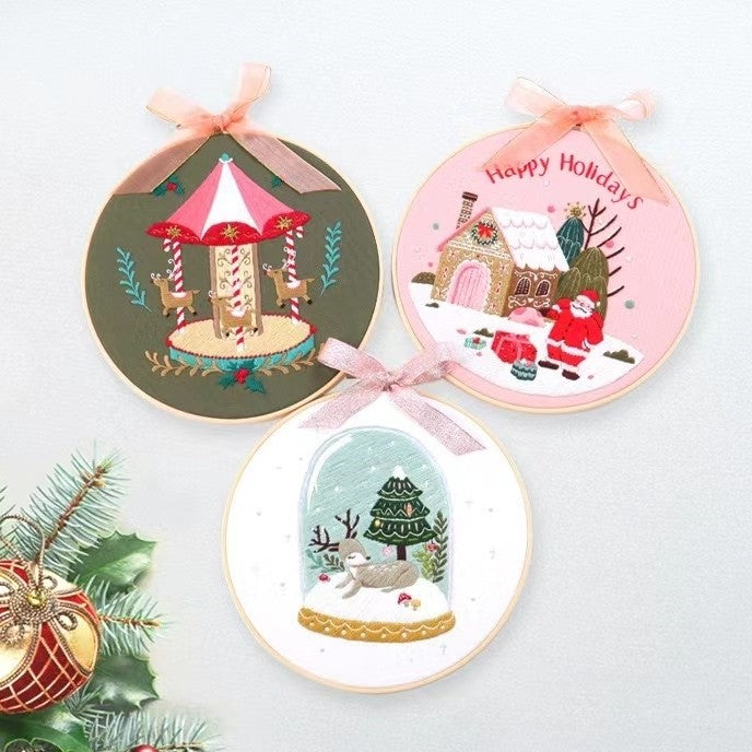 Christmas Glass Ball Hand Embroidery Kit