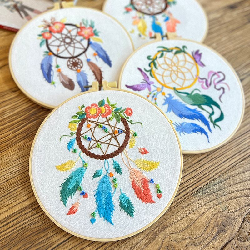 Dream Catcher Hand Embroidery Kit for Beginners