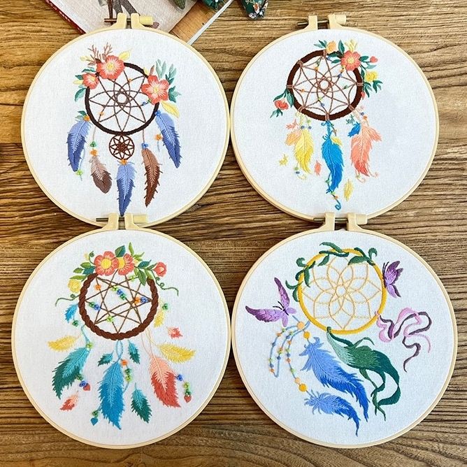 Dream Catcher Hand Embroidery Kit for Beginners