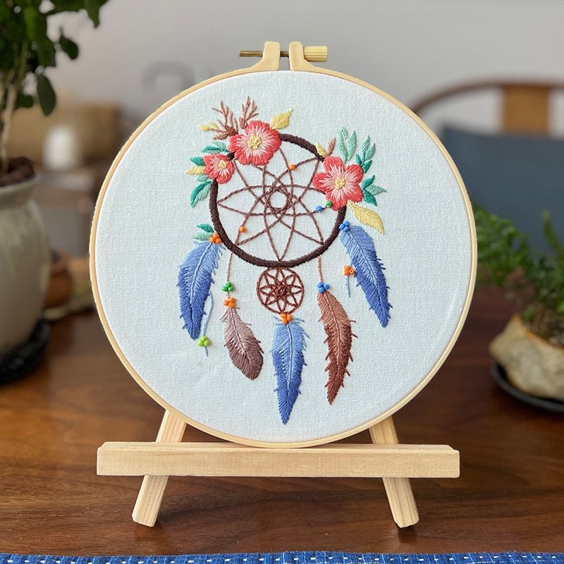 Dream Catcher Hand Embroidery Kit for Beginners