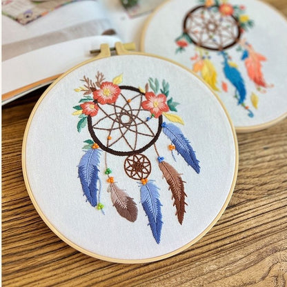 Dream Catcher Hand Embroidery Kit for Beginners