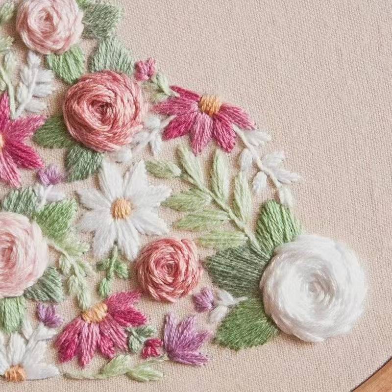 Floral Rabbit Hand Embroidery Kit