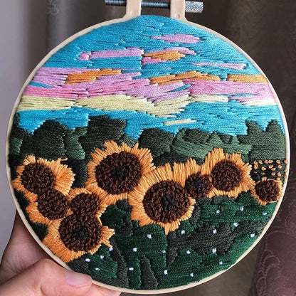 Flower Field DIY Embroidery Kit