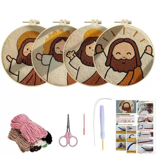 Happy Jesus Punch Needle Kit