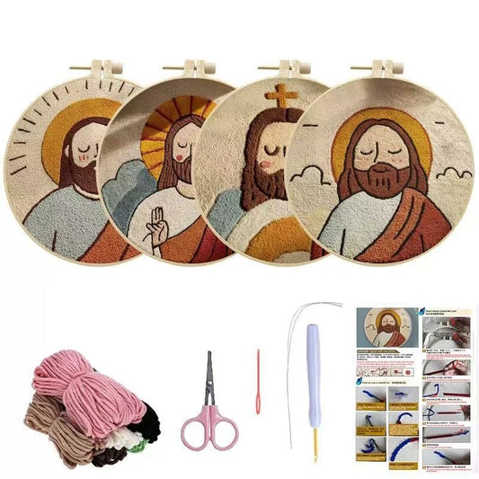 Jesus Punch Needle Kit | Beginner Christian DIY Project