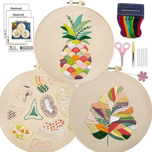 Kaleidoscope Hand Embroidery Kit for Beginners | Bundle